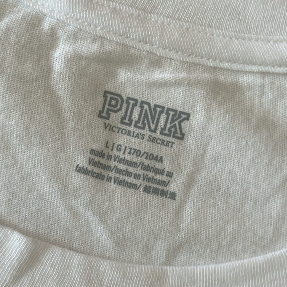 Pink By Victoria’s Secret Short Sleeves Tees Size Large - Picture 2 of 3